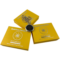 Pendentif HOONNI Premium en pierre de lave à énergie scalaire quantique, croix LOVE, cadre en acier inoxydable, bijou bien-être aux ions négatifs, idéal pour un cadeau