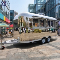 Remorque alimentaire mobile sur mesure pour pizzas et café, camion de cuisine complet, van à café, chariot à tacos, chariot à glaces, remorque de concession BBQ