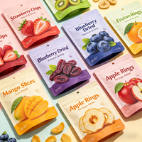 Sachet refermable personnalisé avec fenêtre, en plastique alimentaire, pour emballage de chips et de snacks, recyclable