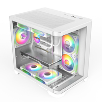 Boîtier PC de jeu blanc en verre trempé MATX de taille moyenne OEM ODM pour ordinateur de bureau