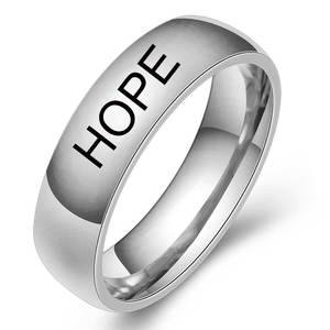 Dropshiping anelli in acciaio inossidabile a prezzi economici per donne e uomini FAITH LOVE and HOPE anelli incisi per coppie gioielli adorabili - Product Image 2