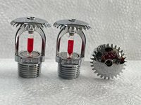 Tête de sprinkler pendentif en laiton rouge 68/93 degrés pour système de lutte contre l'incendie