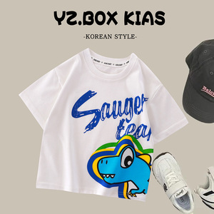 Nuova T-shirt Estiva a Maniche Corte per Bambini e Bambine, Top Sottile in Cotone con <span class=keywords><strong>Stampa</strong></span> Cartoon, Abbigliamento per Bambini di Taglia Media e Grande, Vendita all'Ingrosso - Product Image 3