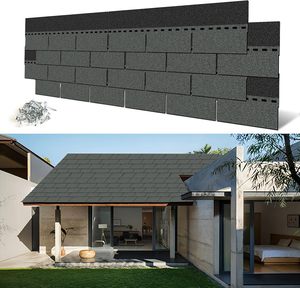 Heat Resistant Fiberglass 3-TAB Design Plain <strong>Roofing</strong> Shingles Grey <strong>Square</strong> Asphalt Shingles for Asphalt <strong>Roofing</strong> - Product Image 5