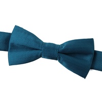 Noeuds papillon classiques pour enfants, motif arête de poisson, faciles à porter, ajustables, en polyester tissé, pré-noués, couleur unie bleu lac, pour bébés et enfants