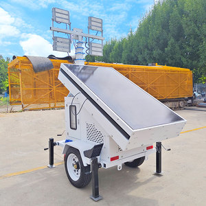 Tour d'éclairage mobile portable à LED 4*1000W pour chantier, avec générateur intégré et éclairage de jardin - Prix - Product Image 1
