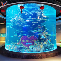Abgehängter ganzer klarer Aquarium-Zylinder-Teich behälter Keine Klammer elektrisch/niedrig