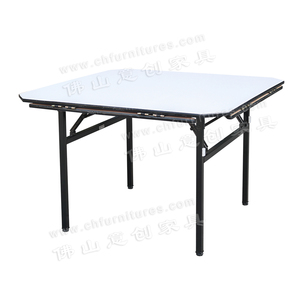 Mesas Redondas Plegables de Madera Contrachapada de Diseño Dos en Uno para Decoración de Salones de Bodas y Banquetes YC-T06 - Product Image 2