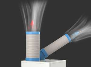 เครื่องปรับอากาศเคลื่อนที่ได้ 9200BTU แบบเคลื่อนย้ายฟรีพร้อมช่องระบายอากาศแบบปรับได้จุดเย็นอุตสาหกรรมหนึ่งจุด - Product Image 3