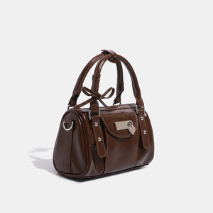 Nouveau Sac à Bandoulière Polyvalent et Élégant 2026 avec Fermeture Éclair pour les Trajets Urbains Chic ; Sac à Main Niche Haut <span class=keywords><strong>de</strong></span> Gamme Style Bowling pour Femme - Product Image 3