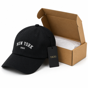 Casquette de baseball unisexe en velours de coton, non structurée, à profil bas, réglable, avec logo brodé personnalisé, style ethnique, effet vieilli et délavé, style 'Dad' - Product Image 2