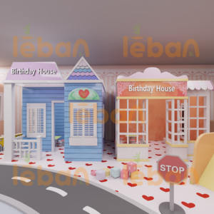 منزل لعب دور الطفل التظاهر بالمدينة التجارية ، منطقة لعب داخلية ناعمة للأطفال ، معدات ملعب داخلي للأطفال - Product Image 5