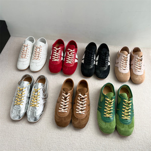 Nouvelle tendance mode femme printemps/été 2026 : Chaussures plates en cuir couleur argent pour femme, style sport et décontracté - Product Image 6