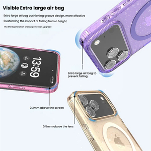 Nueva <span class=keywords><strong>Funda</strong></span> <span class=keywords><strong>Transparente</strong></span> Magnética con Diamantes Brillantes 2025 para <span class=keywords><strong>iPhone</strong></span> 17, 17 Air, Pro, 17 Pro Max, para <span class=keywords><strong>iPhone</strong></span> 16, 15, 14, 13, <span class=keywords><strong>12</strong></span>, 11 Pro - Product Image 6