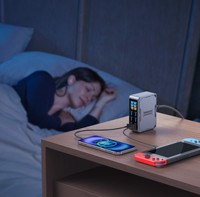 Stasiun Pengisian Daya GaN Ultra High Power 300W, Colokan Pengisi Daya Cepat Multi Port USB, Teknologi Pengisian Cepat PD QC, Pengisi Daya Desktop