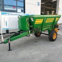 Épandeur de fumier pour camion Huifu 2FGH-3 avec pompe à pneus, trémie de 3 m, commande hydraulique, largeur d'épandage de 6 à 16 m, haute capacité d'épandage d'engrais