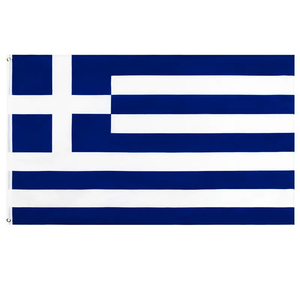 Nuoxin venta al por mayor 3x5ft Grecia bandera 90*150cm poliéster griego país nacional Grecia Bandera de Grecia - Product Image 1