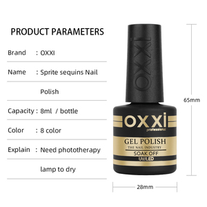 Oxxi Phấn Mềm Kim Sa Màu Sắc Phổ Biến Miễn Phí Mẫu Gel Sơn Móng Tay UV Nhà Cung Cấp Keo Dán Sản Phẩm Bộ Sơn Móng Tay - Product Image 5