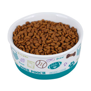 Tempat Makan Mangkuk Anjing Peliharaan Kucing Keramik Kustom Biru Dicetak Antiselip Grosir - Product Image 3