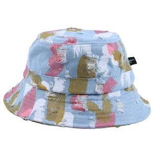 <span class=keywords><strong>Peinture</strong></span> à l'huile vérifie pierre lavé seau chapeau mode chapeau décontracté pêcheur chapeau - Product Image 4