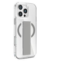 Support magnétique transparent antichoc en TPU+PC de 3,2 mm d'épaisseur avec aimants de 3500 Gauss, design animal, protection intégrale à 360°
