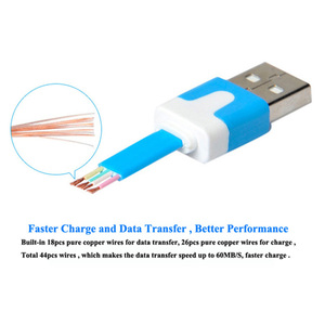 China Cheapest Colorful Flat Noodle Design Charging Cord Micro <strong>Usb</strong> Data <strong>Cable</strong> <strong>for</strong> Mobile Phone - Product Image 3