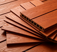 Planche de terrasse composite WPC co-extrudée antidérapante et imperméable pour projets de construction de villas et jardins
