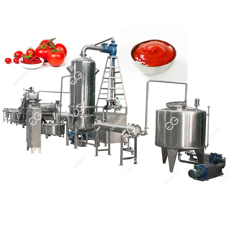Industriële 2Ton Tomaten Verwerking Lijn Tomatenpuree Making Machine Tomaat Paster Productielijn