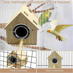 Hiện Đại Giá Rẻ Giá Tự Nhiên Bằng Gỗ Nhà Chim Treo Parakeet Lồng Hộp Cho Lồng Parrot - Product Image 3