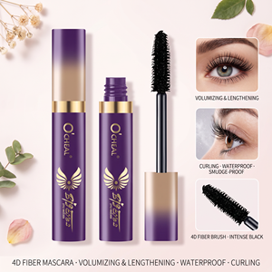 <span class=keywords><strong>Mascara</strong></span> 4D en fibres imperméable, volumisant et allongeant, recourbe les cils, longue tenue, anti-bavures, maquillage noir - Product Image 1