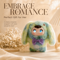 Peluche interactive IA de 12 pouces avec yeux LED dynamiques bleus, compagnon émotionnel, fonctions tactiles et d'apprentissage – Vente en gros