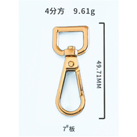 Mousquetons pivotants en alliage de zinc sans nickel de qualité supérieure avec anneau en D - Taille 20 mm - Noir canon - Haute qualité OEM - Pour sacs, bagages, bricolage, porte-clés
