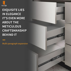 Rail <span class=keywords><strong>coulissant</strong></span> silencieux en acier laminé à froid, blanc et noir, à trois sections, avec capacité de charge de 35 kg - Product Image 5