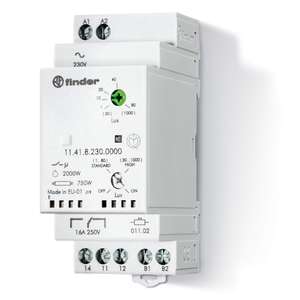 Relé Finder Twilight 16A 230V 2000W IP54 Multifunción con Sensor LED para Control de Iluminación - Product Image 1