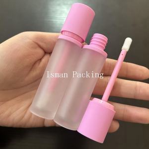<span class=keywords><strong>ISMAN</strong></span> Stock Vide Rond Rose Chaud Lipgloss Emballage Bouteilles Correcteur Gel Brillant À Lèvres Conteneurs Tube Avec Brosse 10ml - Product Image 3
