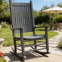 Fauteuil à bascule artisanal en bois de peuplier de qualité supérieure, style rustique, résistant à l'eau, écologique, pour salle à manger, chambre, détente et loisirs