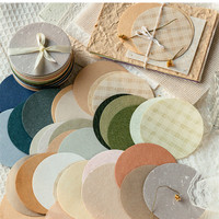 Vintage décoratif bricolage fait à la main artisanat papier plusieurs matériaux spécial papier rond Note bricolage artisanat Journal planificateurs décoration