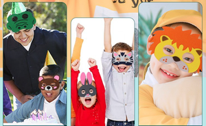 Fiesta Temática Máscaras <span class=keywords><strong>de</strong></span> <span class=keywords><strong>animales</strong></span> <span class=keywords><strong>de</strong></span> fieltro <span class=keywords><strong>de</strong></span> dibujos animados <span class=keywords><strong>para</strong></span> niños Fiesta Temática <span class=keywords><strong>de</strong></span> <span class=keywords><strong>La</strong></span> <span class=keywords><strong>Selva</strong></span> Favores Suministros - Product Image 6