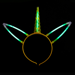 <span class=keywords><strong>Licorne</strong></span> Bandeau Party Favor Fantaisie En Plastique Glow Stick Bandeau Enfants Adultes Lumineux Bandeau D'anniversaire Glow Party - Product Image 4