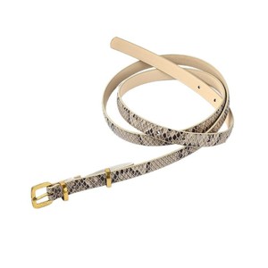 Ceinture pour femme à imprimé serpent, boucle dorée fine, style professionnel, accessoire de mode pour adulte - Product Image 4