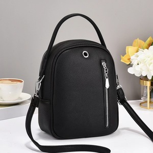 <b>Mini</b> Women's Faux Leather <b>Backpack</b> With Detachable Shoulder Strap Small Capacity Softback Style All Seasons Use - Product Image 1
