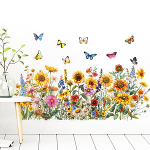 Groothandel Gras Vlinders Kolibries Waterdicht Vinyl Decoratieve Muursticker Voor Slaapkamer - Product Image 1