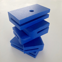 Bloc coulissant en nylon PA6 de haute qualité, fabriqué sur mesure, résistant à l'usure, bloc en plastique, pièces usinées en nylon bleu