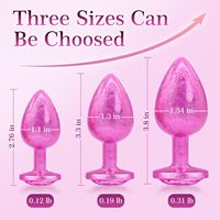 3PC Set Portable Luxury G Spot Prostate Plugs Massage Metal Unisex Anal Training Butt Plug Kit avec Round Jeweled Base