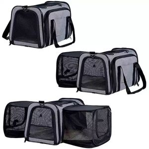 ผลิตหรูหราฟอร์ดขยายสุนัขแมวเดินทางระบายอากาศแบบพกพากระเป๋าผู้ให้บริการสัตว์เลี้ยงที่มีตาข่าย - Product Image 6