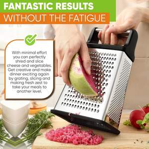 <span class=keywords><strong>Râpe</strong></span> <span class=keywords><strong>à</strong></span> fromage professionnelle de 9 pouces, en acier inoxydable, compatible lave-vaisselle - Product Image 4