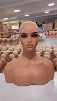 Tête de Mannequin Femme Réaliste avec Épaules pour Perruque, Chapeaux et Bijoux