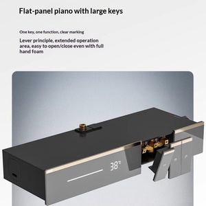 R&T S70P Square Shower Back <b>Spray</b> Slide Bar Filtered Visual Digital Display Piano Keys Wall <b>Mount</b> - Product Image 3