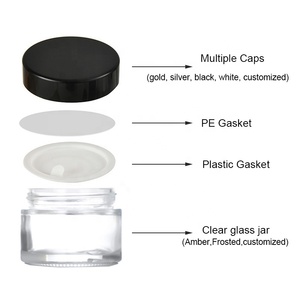 Hàn Quốc Phong Cách 15Ml 20Ml 30Ml 50Ml 60Ml Rõ Ràng Glass Mỹ Phẩm Kem Jar Với Trắng Nắp Nhựa (Gjm01) - Product Image 4