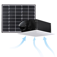 Ventilateur d'extraction de plafond solaire de type tuyau pour salle de bain domestique avec moteur DC étanche